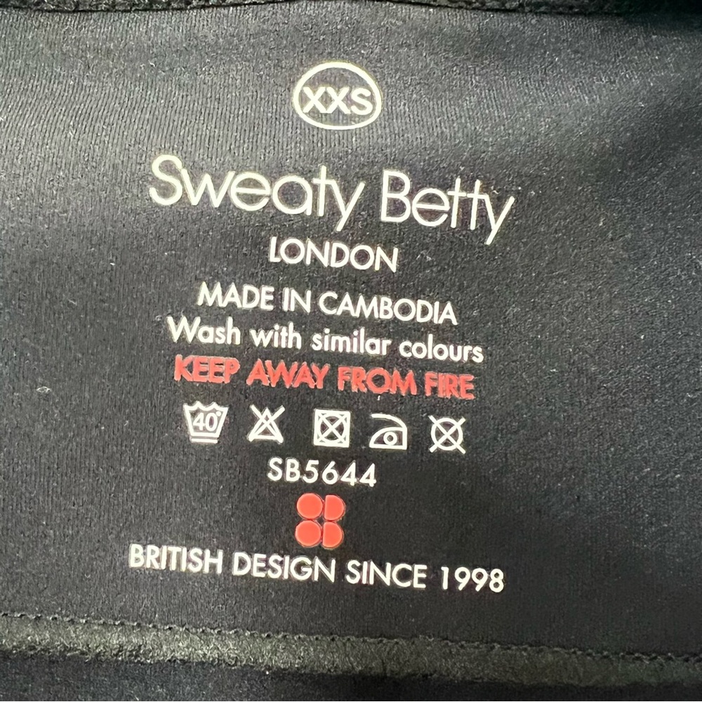 Sweaty Betty Power Workout Zip Through Jacket Black NWT XXS - Picture 7 of 9